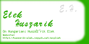 elek huszarik business card